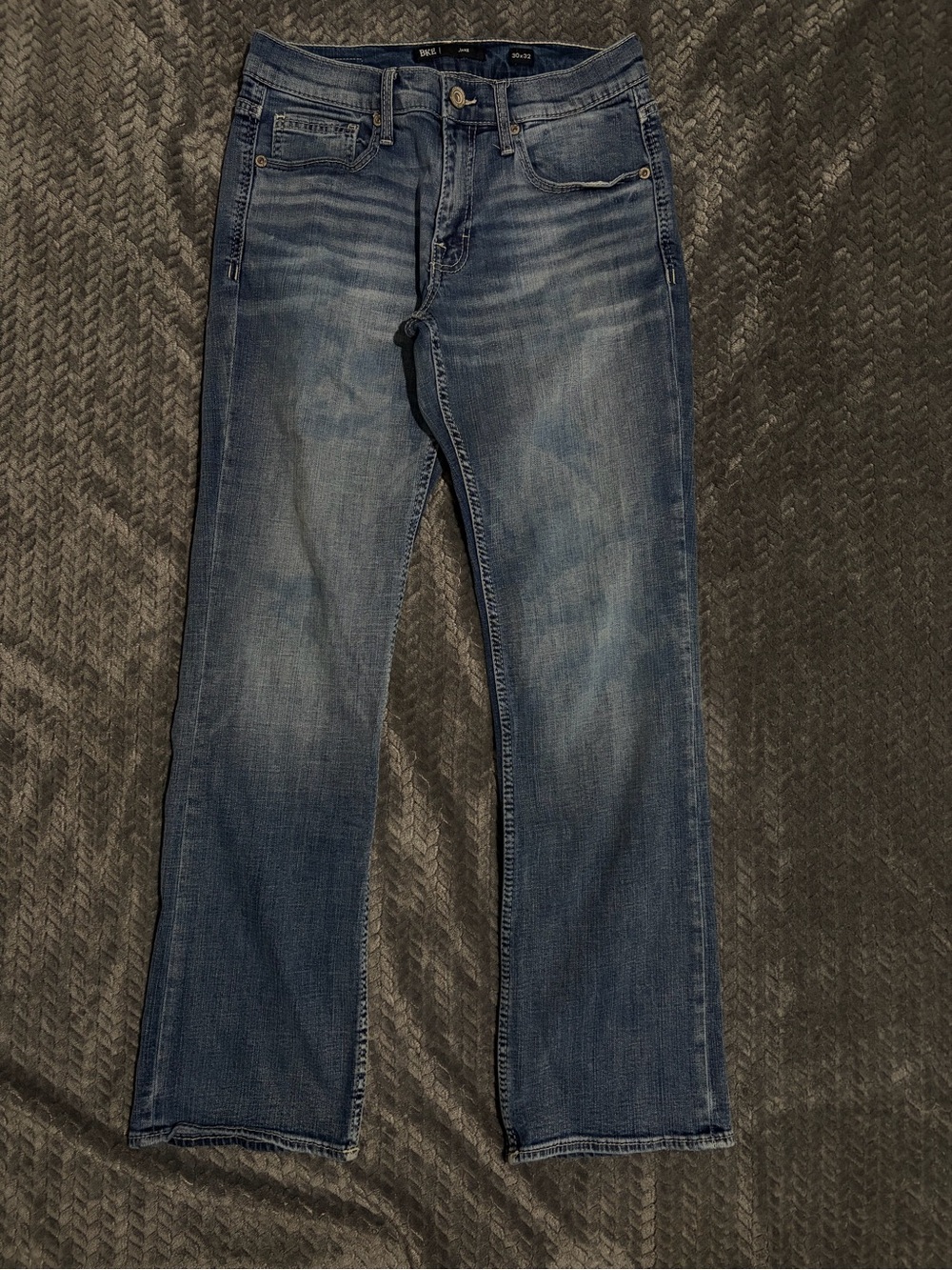 BKE Men's Medium Blue Straight Leg Jeans
